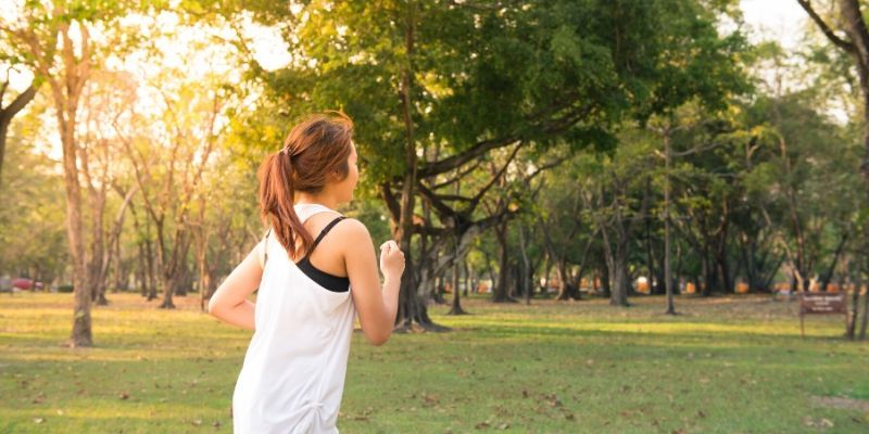 Are you getting enough exercise - woman jogging in the park